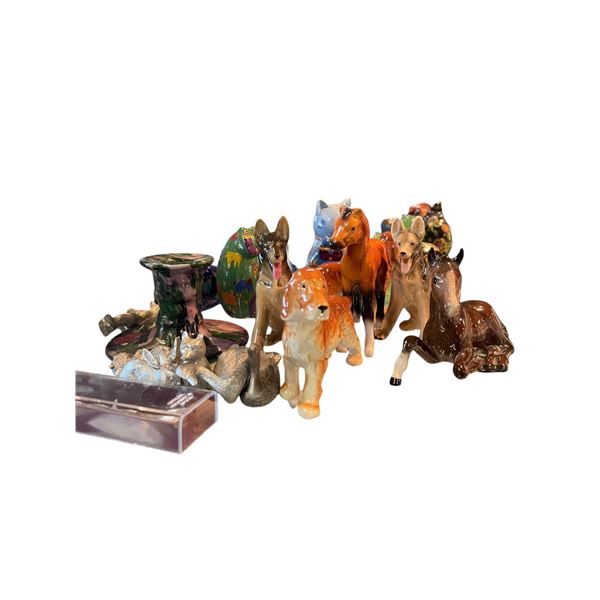 Group of Collectible Animal Figurines * Featuring s 3" Royal Doulton Foal and Laurel Burch Cats *Var