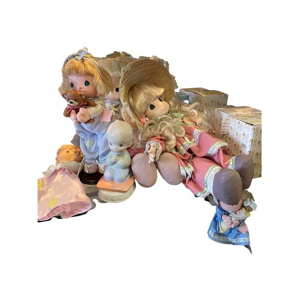Dolls and Precious Moments Collectibles in Boxes