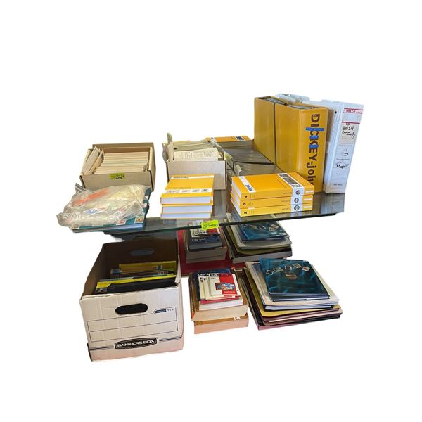 2 Shelves of Stamps, Stamp Books & Stamp Catalogues