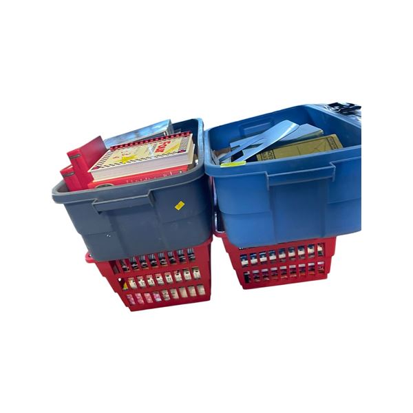 4 Totes of Assorted Books