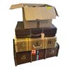 Image 1 : Large Quantity of Assorted Women's Shoes in 3 Large Vintage Suitcases and 1 Box