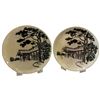 Image 1 : Pair of Vintage 6" Japanese Display Plates (Possibly Meiji Kinen-Do)