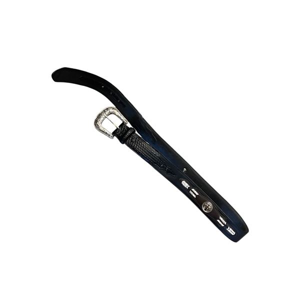 Black Leather Western Style Belt - Size 36