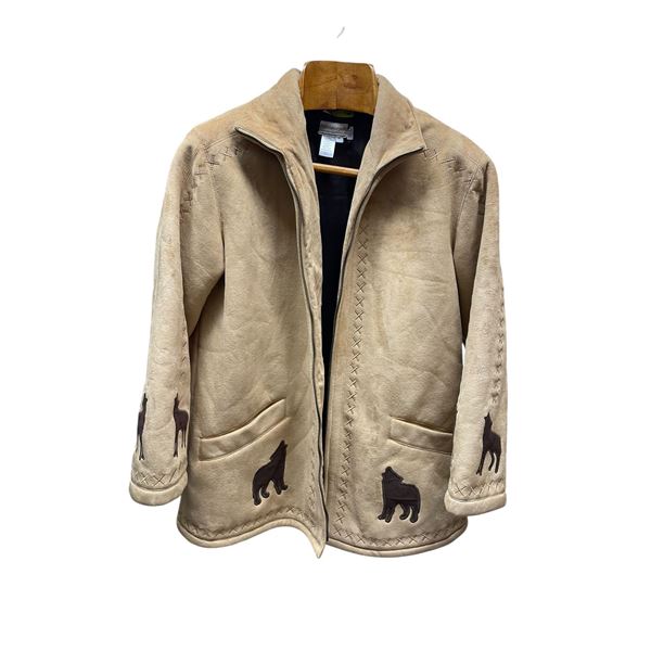 Coldwater Creek Faux Suede Winter Coat * Size l