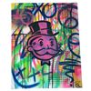 Image 1 : 2021 Signed J. K. Graffiti Style Painting on Canvas of "Mr. Monopoly" (24" x 30" stretched canvas)