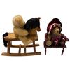 Image 2 : 2 Doll Chairs & Doll Rocking Horse with Bears