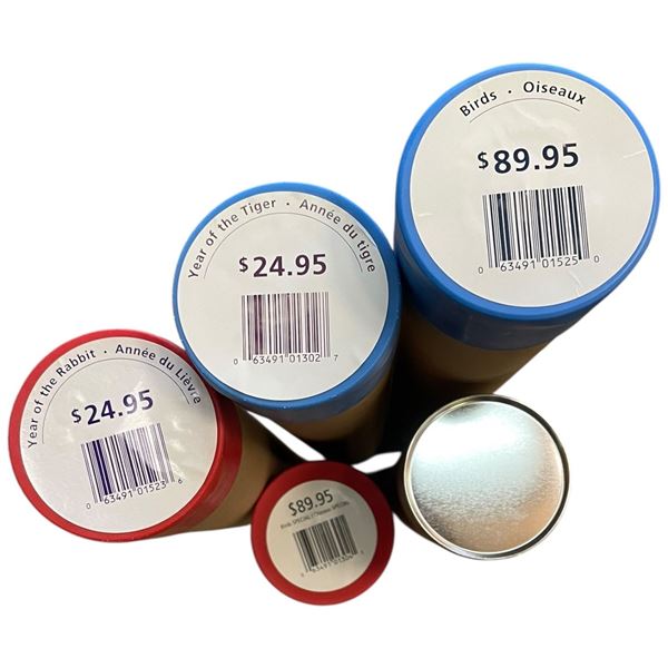 5 Mint Condition Poster Size Canadian Stamp Sheets ( Rocky Mountain Big Horn Sheep, Yr. of the Rabbi