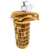 Image 1 : Bamboo Umbrella Holder Full of Wood Hangers and Wood Retail Hangers with Long Handles
