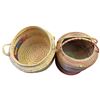 Image 2 : 2 Lare Colourful Straw Baskets (20" Diameter X 16" Deep)