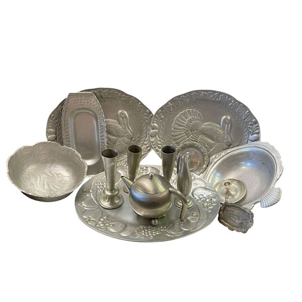 Basket of  Metal Kitchen and Decorative Goods * Featuring a Henley Tea Pot