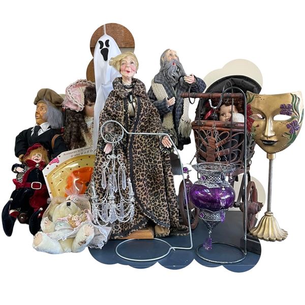 Group of Collectible Dolls and Decorative Goods * Features 20" Jacqueline Kent Rambling Rose Doll