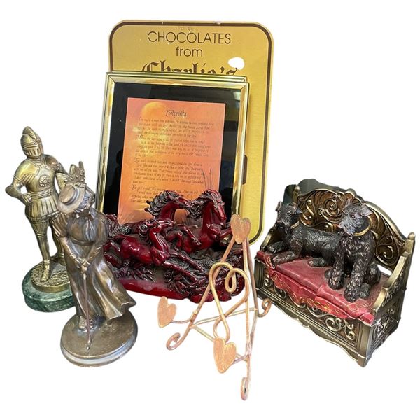 Group of Collectible Figurines, Picture Frames and Decorative Goods