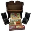 Image 1 : Group of Cannon Bookends,  Cigarette Cards, Meter, Cigar Box and More