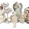 Image 3 : Shelf Lot of Angel and Cherubs * Variety of Materials * Tallest is 15"