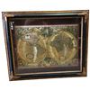 Image 1 : Gold Foil World Map in Ornate Frame (Frame dimensions 36" x 30")