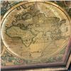 Image 2 : Gold Foil World Map in Ornate Frame (Frame dimensions 36" x 30")