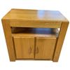 Image 1 : Pine 2-Door TV Stand on Casters (18" x 31" x 30" tall)