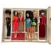 Image 2 : 2-pcs 1960s Straight Leg Bubble Cut Barbies, 4-pcs Extra Dolls & Midge Doll Case