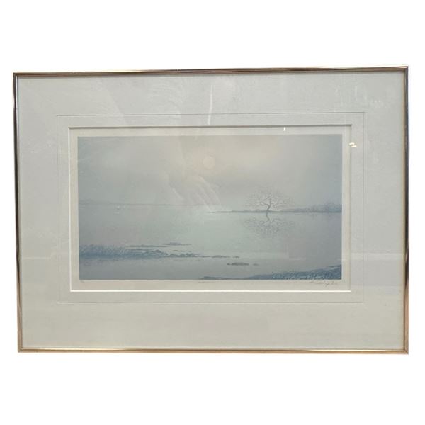 Framed LEP "SÃ©rÃ©nitÃ©" Signed 85/99 Print 25-Inch X 18-Inch