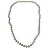 Image 1 : 20" Strand of 6.5" Creamy Cultured Pearls with 14KT Gold Clasp