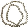 Image 2 : 20" Strand of 6.5" Creamy Cultured Pearls with 14KT Gold Clasp