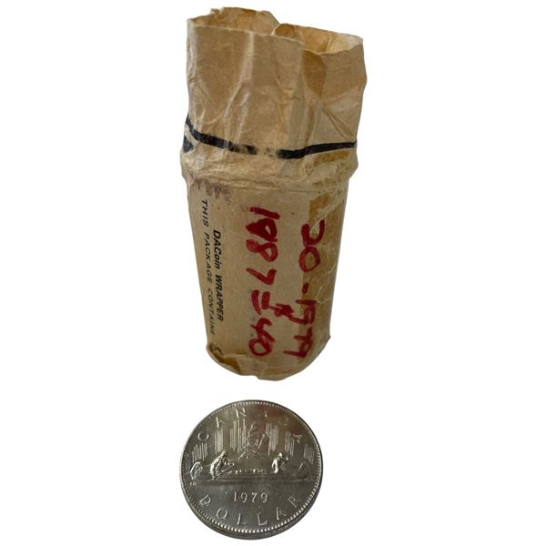 Roll of 20 Uncirculated Canadian 1979 One Dollar Coins