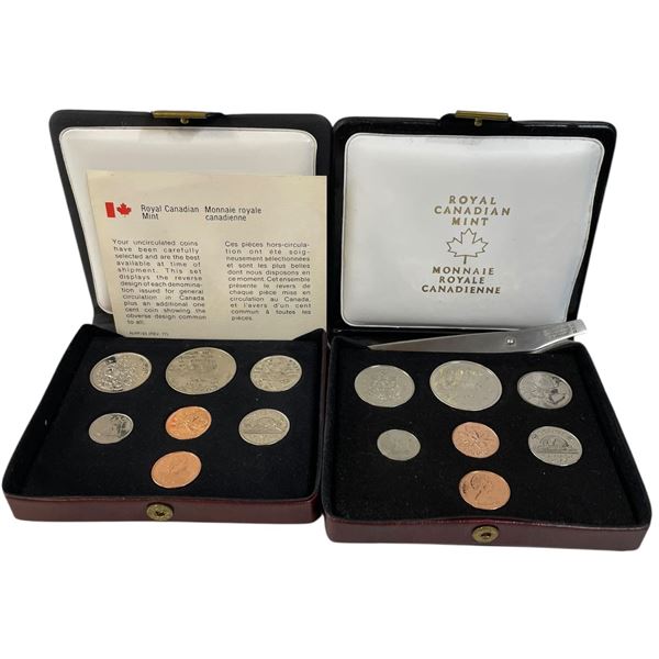 1977 & 1978 Canada Specimen Double Penny Sets in Original Display Cases