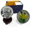 Image 1 : 2 Art Glass Paperweights Largest is 3.5" Diameter