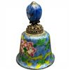 Image 1 : Antique Qing Dynasty Blue Enamel Bell (2.5" tall x 2" diameter)