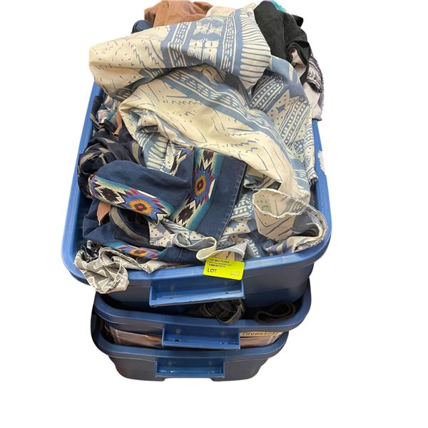 3 Totes of Men's Clothing