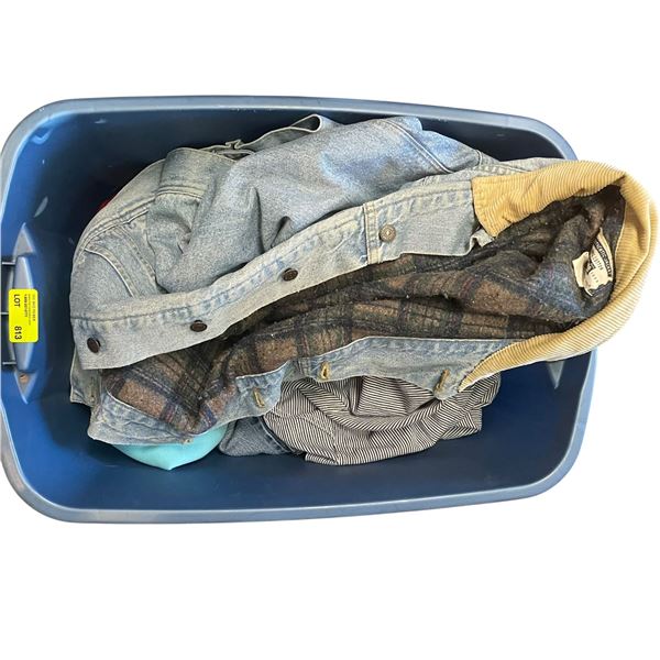 Tote with Jean Jacket & Other Clothing