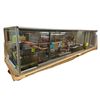 Image 1 : Large Glass Display Case 114x28x24" with Sliding Glass Doors
