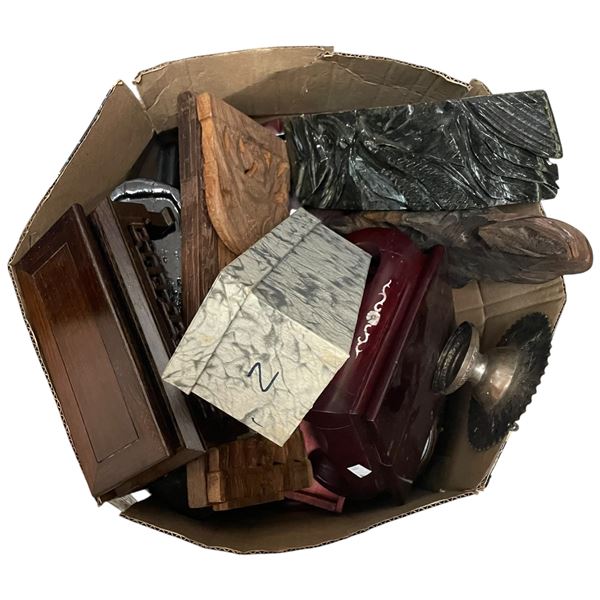 Collection of Display Bases, Boxes and Wood Decorative Items