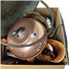 Image 2 : Large Box of Mostly Copper Decorative Items