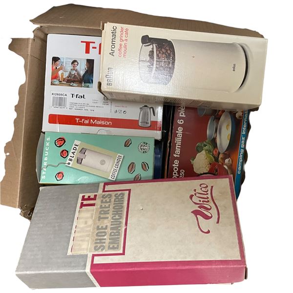 Coffee Grinder, Camping Pots, Kettle, Vintage Speakers and More