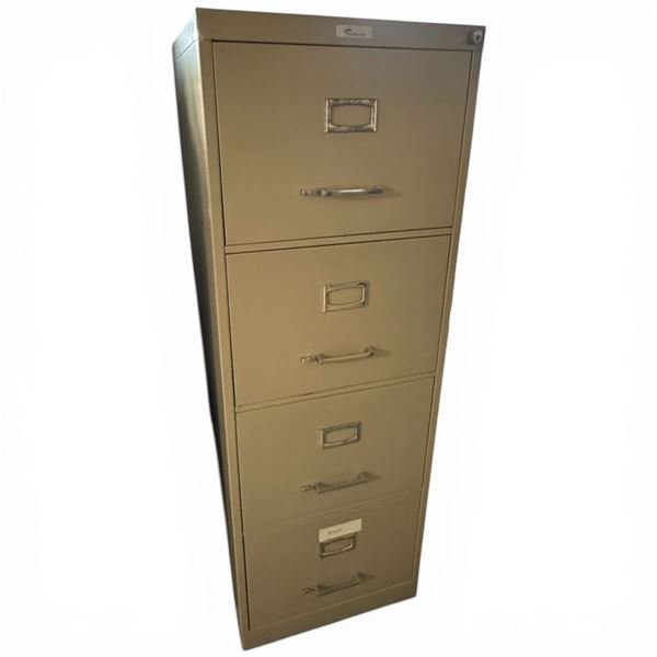 Metal 4 Drawer Filing Cabinet 18x27x52"