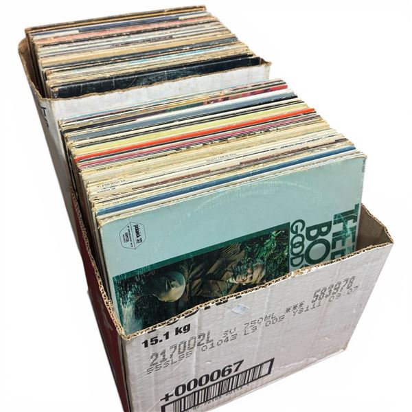 Two Boxes of Record Albums Mostly 70's Rock N Roll