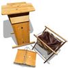 Image 3 : Mid Century Wood Sewing Box, Pine Ballot Box and Folding Hamper