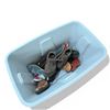 Image 3 : Large Bin Filled with Assorted Boots and Shoes