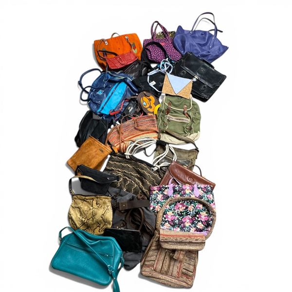 Box Lot Filled with Purses and Handbags