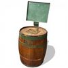 Image 1 : Rustic Ballot Box Barrel Total Height is 20"