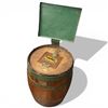 Image 2 : Rustic Ballot Box Barrel Total Height is 20"