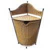 Image 2 : Vintage Step Stool and Modern Corner Wicker Hamper