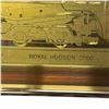 Image 3 : 4 Framed Metal Etching of the Royal Hudson 2860 Steam Locomotive by D. Melton 1993 22x8.5"