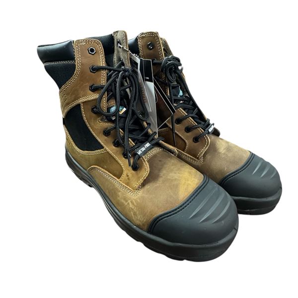 Size 10 Pioneer Brown Composite Toe Leather Safety Work Boots