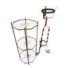 Image 1 : Two Metal Plant Stands 15x15x37" and Red Stand is 43" Tall