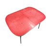 Image 2 : Retro Red Laminate Top Chrome Dining Table 30x41x30"