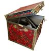 Image 1 : Chinese Square Storage Trunk and Contents  18.5x18.5x18.5"