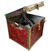 Image 2 : Chinese Square Storage Trunk and Contents  18.5x18.5x18.5"