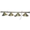 Image 2 : 4 Light Hanging Brass Pool Table Light 73" Long